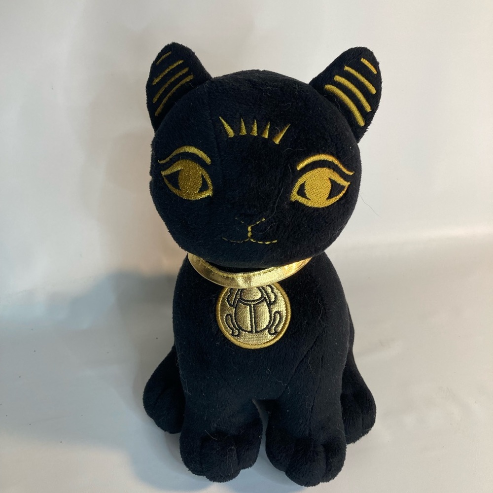 9” Egyptian Black & Gold Bastet Cat Stuffed Animal Plush Soft Summit Collection